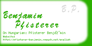 benjamin pfisterer business card